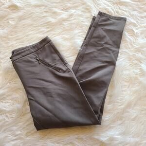 Worth New York Skinny Trouser Size 6 Moto Zip Pant Gray Slim Fit Professional